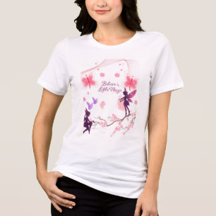 Sprookjesachtige Fee- en Vlinder Bloem Illustratie Tri-Blend Shirt