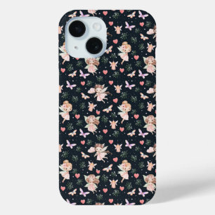 Sprookjesachtige Fee Met Bloemen Naadloos Patroon