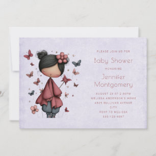 Sprookjesachtige Fee Pop Retro Zoete Baby Shower Kaart