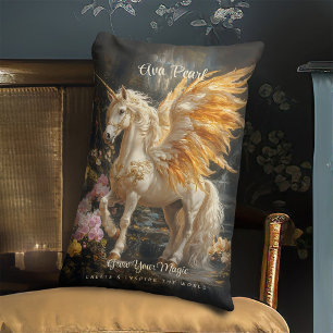  Sprookjesachtige Golden Unicorn Fantasy Pegasus Kussen