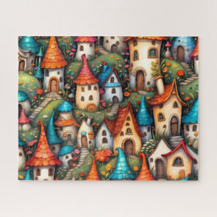 Sprookjesachtige Huizen Patroon Legpuzzel