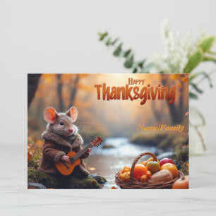 Sprookjesachtige Muis – Herfstbos Feestdagenkaart