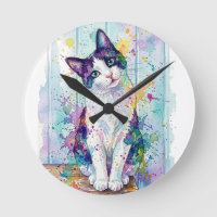 Sprookjesachtige Multi-Kleur Waterverf Tuxedo Kitt