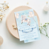 Sprookjesachtige Pony Ballonnen 1e Verjaardagsfees Kaart