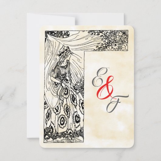 Sprookjesachtige prinsessen bruiloft Save The Date Kaart (Achterkant)