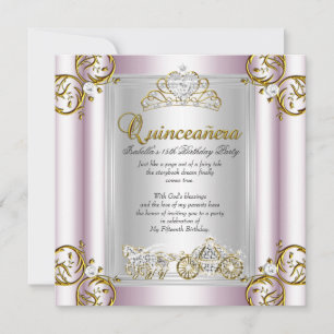 Sprookjesachtige Quinceanera 15e Verjaardag Zacht Kaart