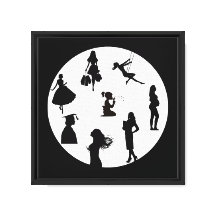 Sprookjesachtige Silhouetten Maan Muurkunst – Magi