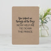 Sprookjesachtige Stijl Grappig Wil je mijn bruidsm Kaart (Staand voorkant)