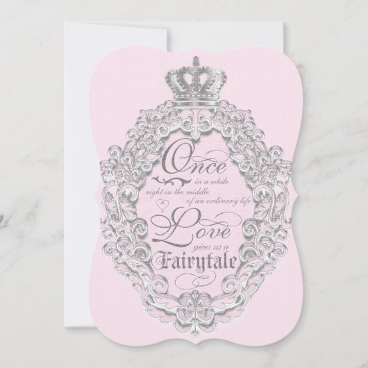 Sprookjesachtige  Storybook Wedding Invitation Kaart (Voorkant)