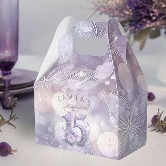 Sprookjesachtige Tuin Quinceanera Lavendel/Lila ID Bedankdoosjes