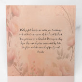 Sprookjesachtige Tuin Sparkle Wedding Blush Roos Drieluik Uitnodiging (Binnenzijde eerst)