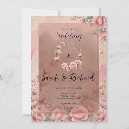 Sprookjesachtige Tuin Sparkle Wedding Invitation Kaart (Voorkant)