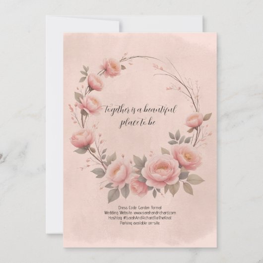 Sprookjesachtige Tuin Sparkle Wedding Invitation Kaart (Achterkant)