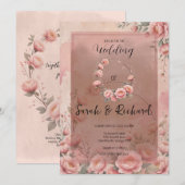 Sprookjesachtige Tuin Sparkle Wedding Invitation Kaart (Voorkant / Achterkant)