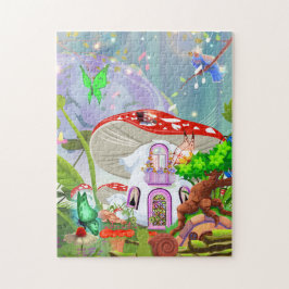 Sprookjesachtige tuinpuzzel legpuzzel