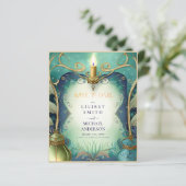 Sprookjesachtige uitnodiging voor betoverd bos the (Staand voorkant)