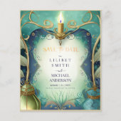 Sprookjesachtige uitnodiging voor betoverd bos the (Voorkant)