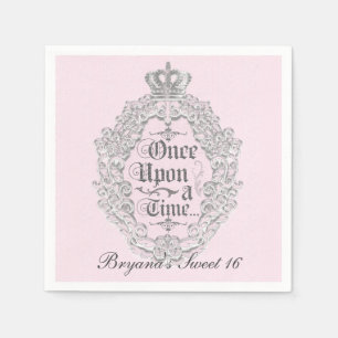 Sprookjesachtige Vintage Once Upon Princess Party Servet