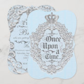 Sprookjesachtige vintage-verhalenboek blauwe uitno kaart (Voorkant / Achterkant)