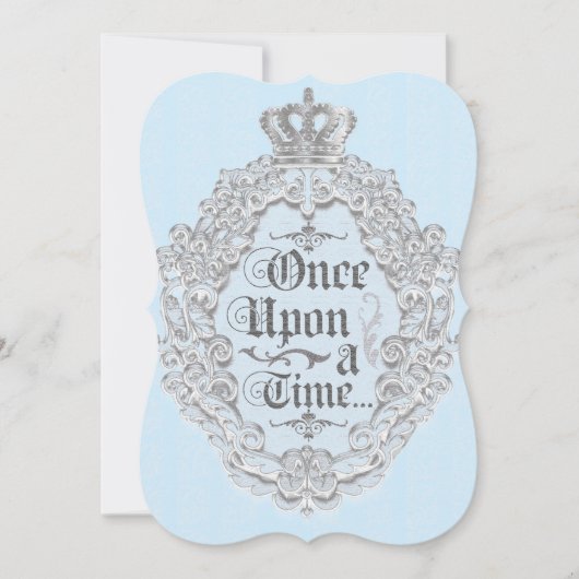 Sprookjesachtige vintage-verhalenboek blauwe uitno kaart (Voorkant)