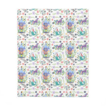 Sprookjesachtige volkskunst gooi deken