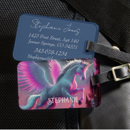 Sprookjesachtige Waterverf Eenhoorn Pegacorn Rugza Bagagelabel