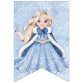 Sprookjesachtige Winter Sneeuw Prinses Verjaardag Vlaggetjes (Eerste vlag)