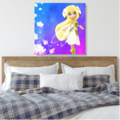 Sprookjesbloem Muur Kunst Canvasprint Canvas Afdruk (Insitu (Slaapkamer))