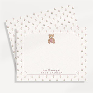 Sprookjesboek Bloem Teddybeer Babykamer Notitiekaa Kaart