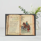 Sprookjesboek bruiloft kaart (Staand voorkant)