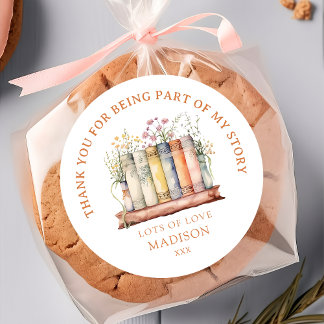 Sprookjesboek Nieuwe Hoofdstuk Verjaardagssticker Ronde Sticker