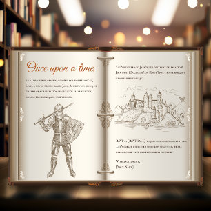 Sprookjesboek Theme Boy Verjaardagsfeestje Kaart