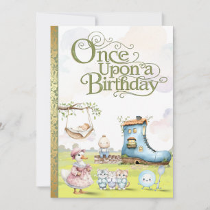 Sprookjesboek uitnodiging voor prinsessen verjaard