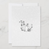 Sprookjesboek Zilver Witte Pompoen Sprookje Bruids Kaart (Achterkant)