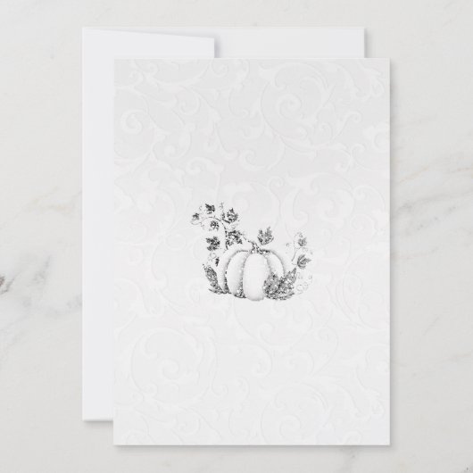 Sprookjesboek Zilver Witte Pompoen Sprookje Sweet  Kaart (Achterkant)