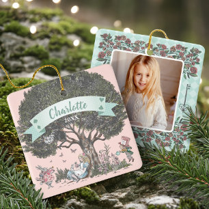 Sprookjesboom Alice in Wonderland Naam & Foto Keramisch Ornament