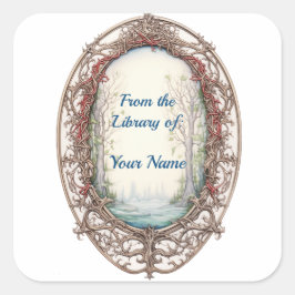 Sprookjesbos Boekplaten Vierkante Sticker