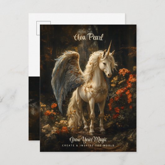  Sprookjesbos Eenhoorn Magisch Bos Briefkaart (Voorkant / Achterkant)