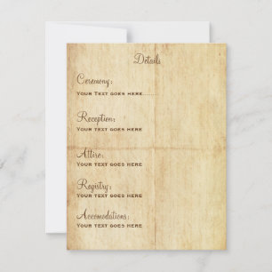 Sprookjesdetails Kaart Portriat - Bruine tekst