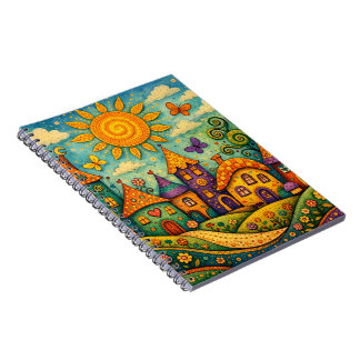 Sprookjesdorp Fantasievol Canvas Kunst Notitieboek