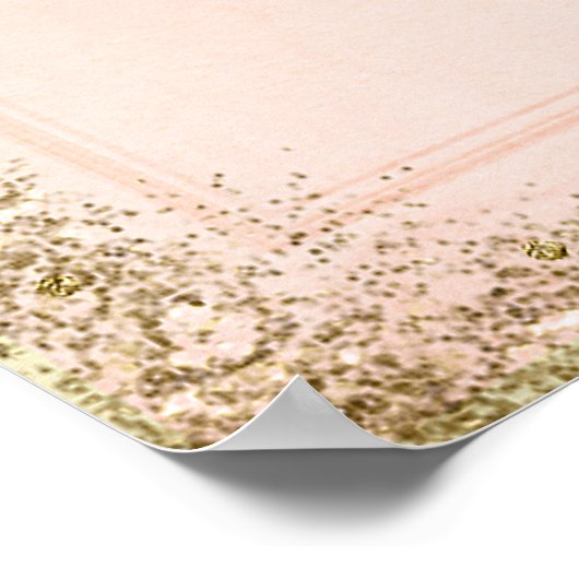 Sprookjesfee Prinsessen Kasteel Gouden Glitter Poster (Hoek)