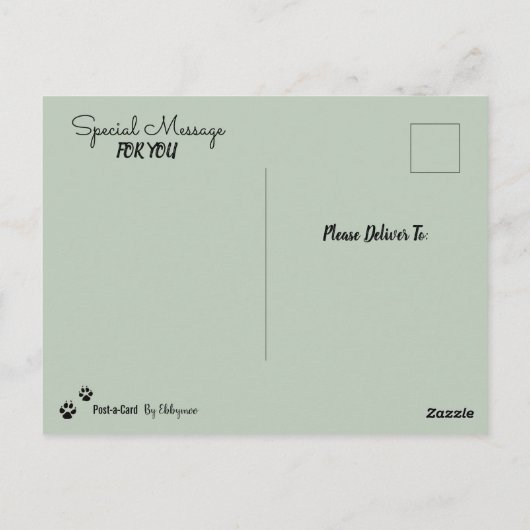 Sprookjesfee Verjaardag Briefkaart (Achterkant)