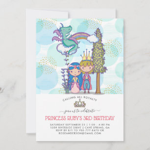 Sprookjesfeest Uitnodiging   Prins & Prinses