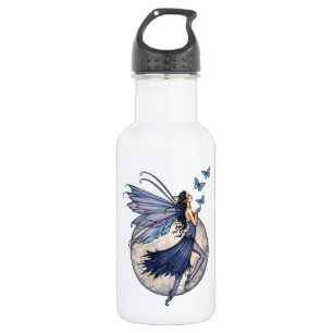 Sprookjesfiguur met vlinders waterfles