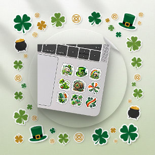 Sprookjesgroene Ierse volksmuziek St. Patrick's Da Sticker