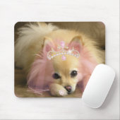 sprookjeshond met diamantkroon muismat (Met muis)