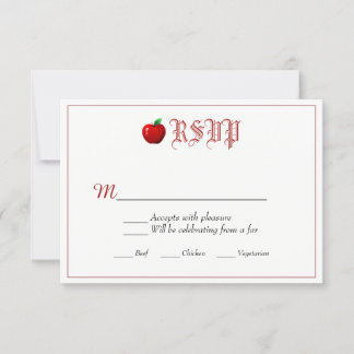 Sprookjeshuwelijksuitnodiging RSVP Kaartje