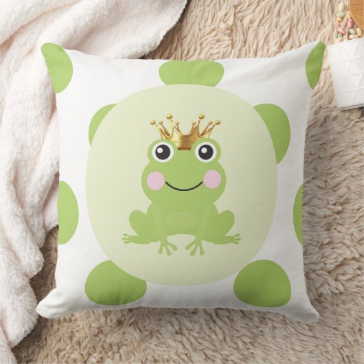 Sprookjeskabouter Prins-kikker Gouden Kroon Kussen (Deken)
