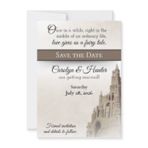 Sprookjeskasteel bruiloft Save the Date