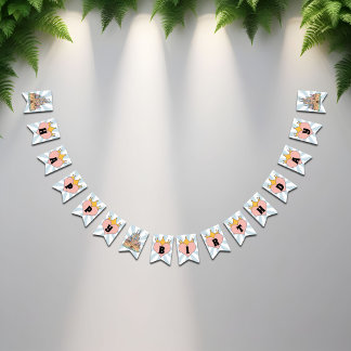 Sprookjeskasteel en hart Verjaardag bunting banner